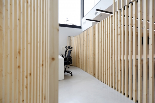 Pintura interior de la nuevas oficinas de auditores y asesores Gayca en Irun 